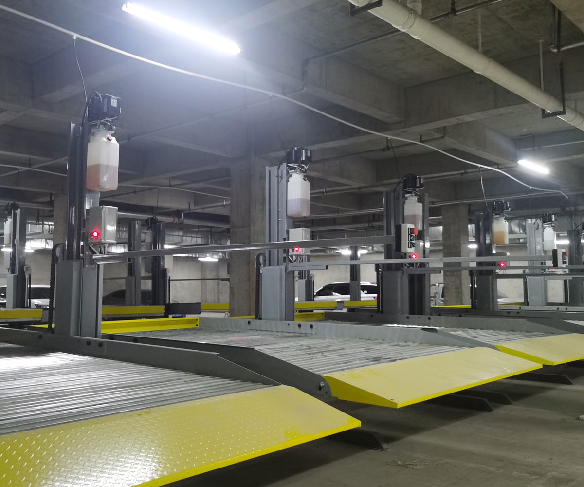 理縣兩層升降橫移機械式立體車庫改造